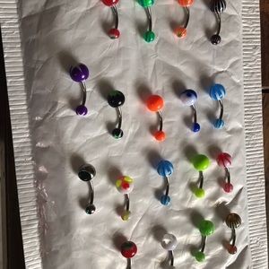 18 piece belly rings